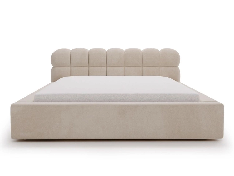 Polsterbett mit Bettkasten und Lattenrost 160x200 Plaza Beige