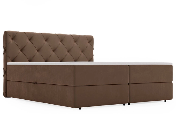 Boxspringbett mit Bettkasten 160x200 Napoli Braun