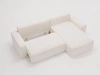 Ecksofa L-Form Rechts mit Schlaffunktion und Bettkasten Tazones Creme