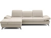 Ecksofa L-Form Links mit Schlaffunktion und Bettkasten Hannover Creme