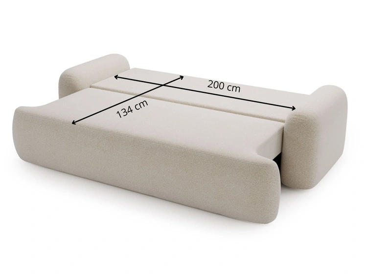 Sofa mit Schlaffunktion und Bettkasten Aurio Braun