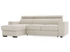 Ecksofa L-Form mit Schlaffunktion und Bettkasten Scala Beige