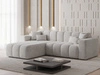 Ecksofa L-Form Links Nork Grau