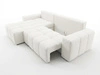 Ecksofa L-Form mit Schlaffunktion und Bettkasten Bresso Creme