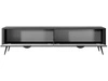TV-Lowboard mit Türen 200 cm Latina Schwarz
