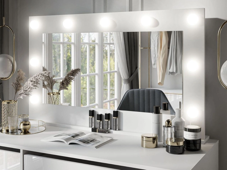 Spiegel mit LED-Beleuchtung für das Schlafzimmer Melo Weiß