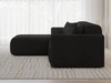 Ecksofa L-Form Links Nork Schwarz