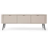 TV-Lowboard mit Türen Viva Beige auf Schwarzen Beinen