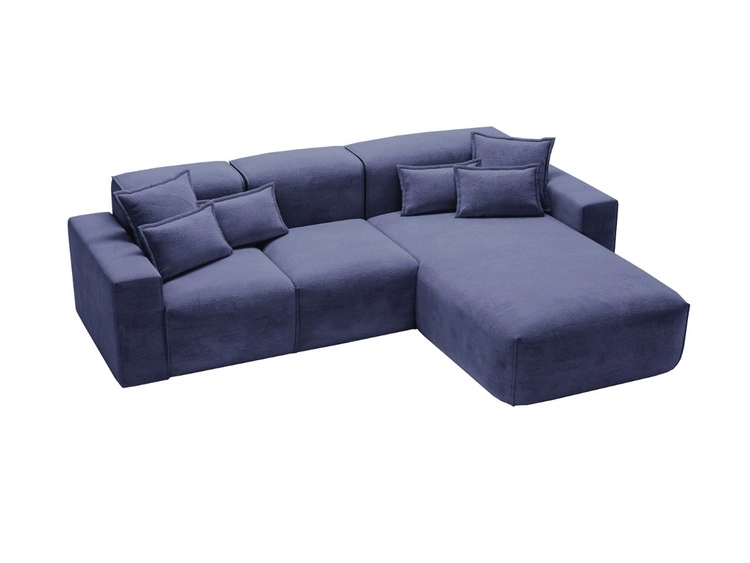 Ecksofa L-Form Rechts Moderne Ecksofa Leni Dunkelblau