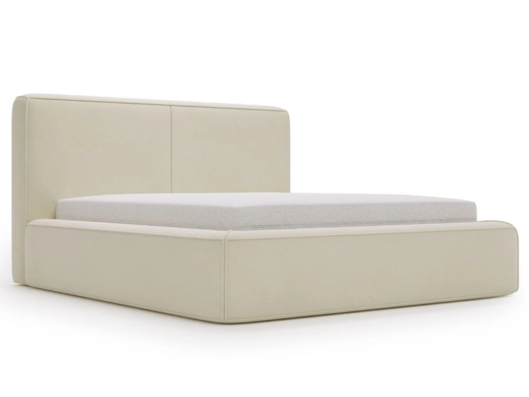 Polsterbett mit Bettkasten und Lattenrost 160x200 Amaro Beige