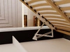 Polsterbett mit Bettkasten und Lattenrost 120x200 Barbados Creme