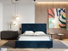 Polsterbett mit Bettkasten und Lattenrost 160x200 Taranto Dunkelblau