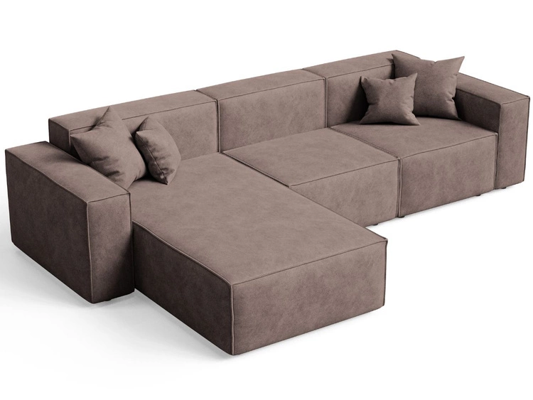 Ecksofa L-Form Links Arizona Braun