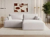 Ecksofa L-Form mit Schlaffunktion und Bettkasten Serene Rechts Grau