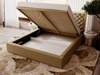 Polsterbett mit Bettkasten und Lattenrost 160x200 Bonito Braun