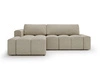 Ecksofa L-Form Links mit Schlaffunktion und Bettkasten Lana Beige