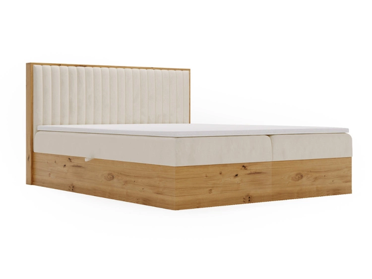 Boxspringbett mit Bettkasten 180x200 Forest Beige