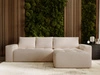 Ecksofa L-Form Rechts mit Schlaffunktion und Bettkasten Portland Beige