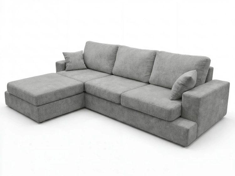 Ecksofa L-Form fürs Wohnzimmer Nesto Links Grau