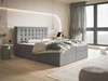 Boxspringbett mit Bettkasten 140x200 Denza Grau