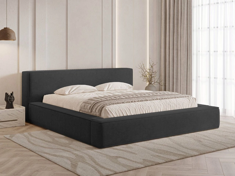 Polsterbett mit Bettkasten und Lattenrost 120x200 Mali Schwarz
