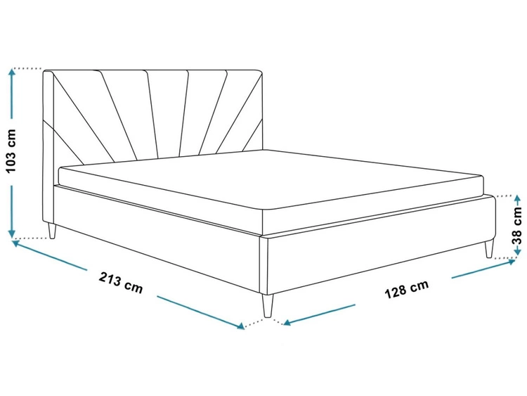 Polsterbett mit Lattenrost 120x200 Fuzi Grün