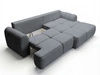 Ecksofa L-Form Rechts mit Schlaffunktion und Bettkasten Bonno Dunkelgrau