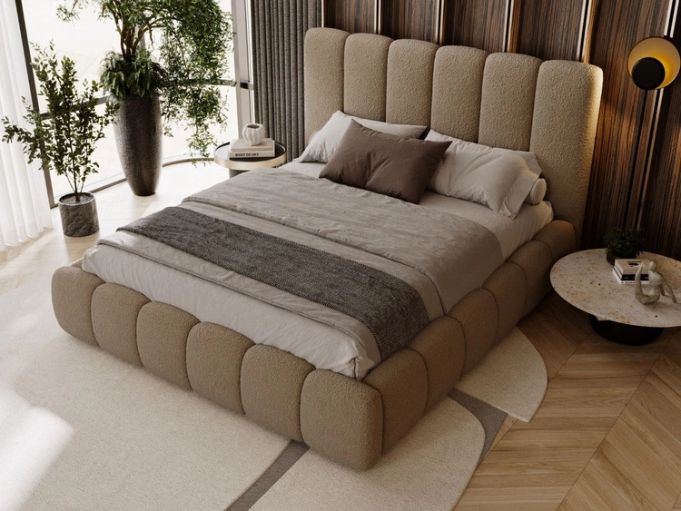 Polsterbett mit Bettkasten und Lattenrost 140x200 Imperial Braun