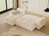 Ecksofa L-Form mit Schlaffunktion und Bettkasten Monti Links Beige