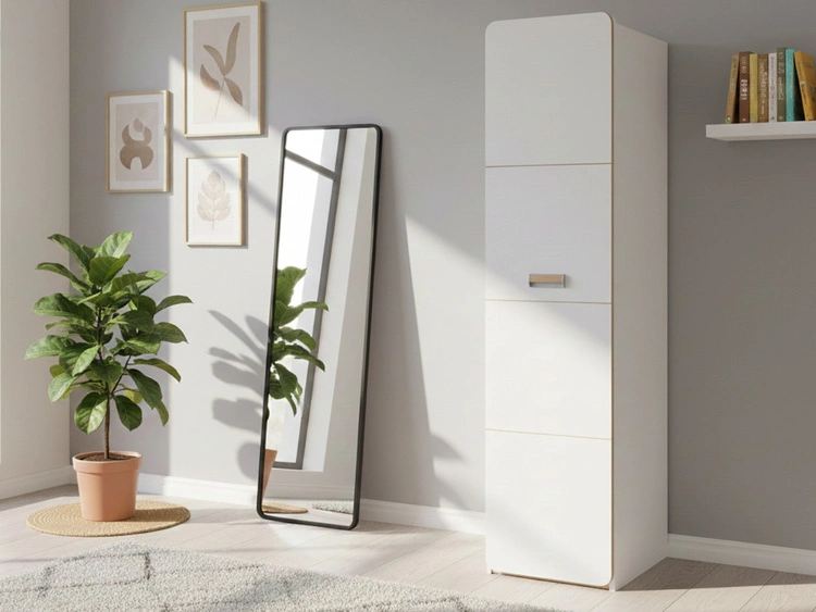 Ein Möbel-Set für ein Jugendzimmer Lindo Weiß, Nash Eiche