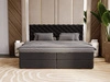 Boxspringbett mit Bettkasten 200x200 Bergamo Schwarz