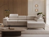 Ecksofa L-Form mit Schlaffunktion und Bettkasten Argon Rechts Beige