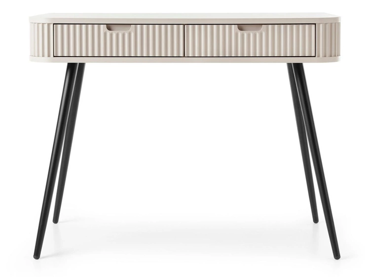 Schminktisch Viva Beige auf Schwarzen Beinen