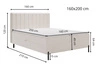Boxspringbett mit Bettkasten 160x200 Primavera Creme