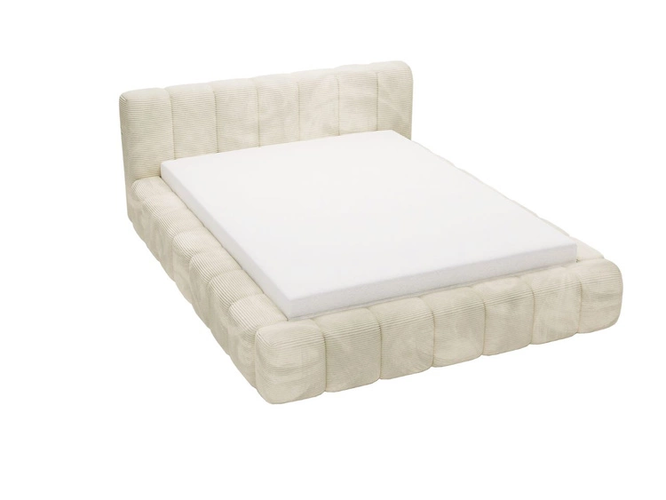 Polsterbett mit Bettkasten und Lattenrost 140x200 Ibiza Creme