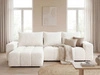 Ecksofa L-Form mit Schlaffunktion und Bettkasten Bresso Creme