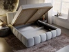 Polsterbett mit Bettkasten und Lattenrost 120x200 Cloud Hellgrau