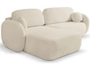 Ecksofa L-Form Links mit Schlaffunktion und Bettkasten Oreo Beige