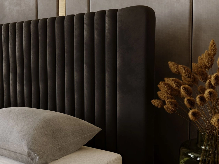 Polsterbett mit Bettkasten und Lattenrost 120x200 Malmo Braun