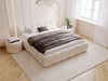 Polsterbett mit Bettkasten und Lattenrost 120x200 Cloud Low Beige
