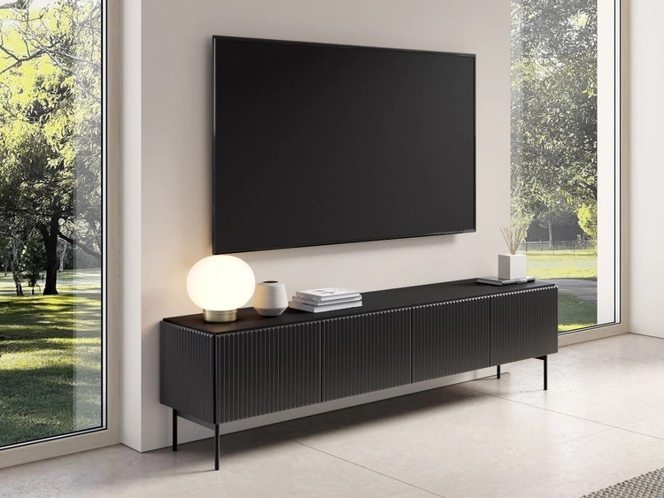 Wohnzimmer-Set Qualita Schwarz