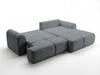 Ecksofa L-Form Rechts mit Schlaffunktion und Bettkasten Bonno Dunkelgrau