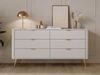Kommode mit 6 Schubladen Latina Weiß