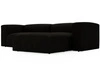 Ecksofa L-Form Rechts Moderne Cord Ecksofa Landi Schwarz