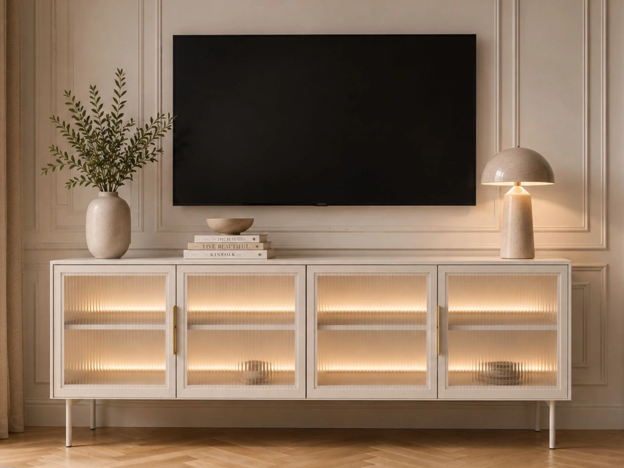 TV-Lowboard mit vier Türen Lumina Kashmir