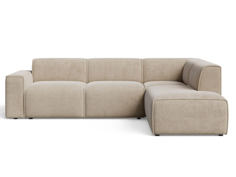Ecksofa L-Form Rechts Eluno Beige