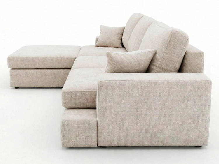 Ecksofa L-Form fürs Wohnzimmer Nesto Links Beige