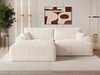 Ecksofa L-Form mit Schlaffunktion und Bettkasten Serene Links Creme