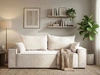 Schlafsofa mit Bettfunktion und Bettkasten Sivra Creme