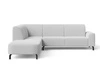 Ecksofa L-Form Links Regento Bouclé-Stoff Grau